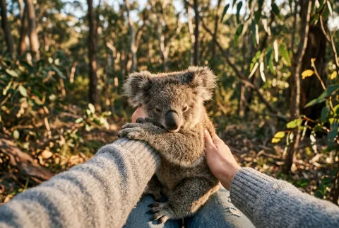 Travel to Australia and hold a koala.