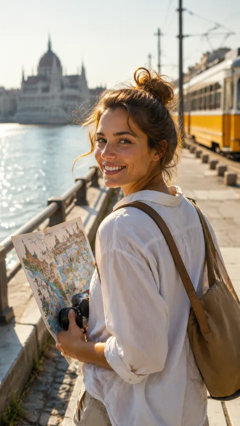 Visit Budapest, including the banks of the Danube, the Buda Castle Quarter, and Andrassy Avenue