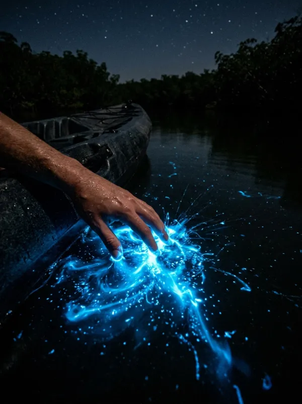 Visit the bioluminescent bay in Lajas, Puerto Rico