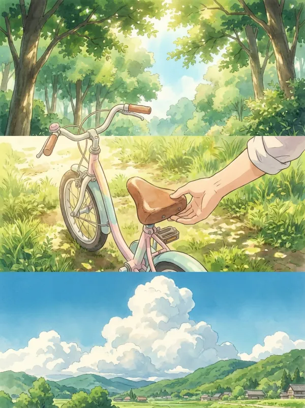 子どもに自転車の乗り方を教える