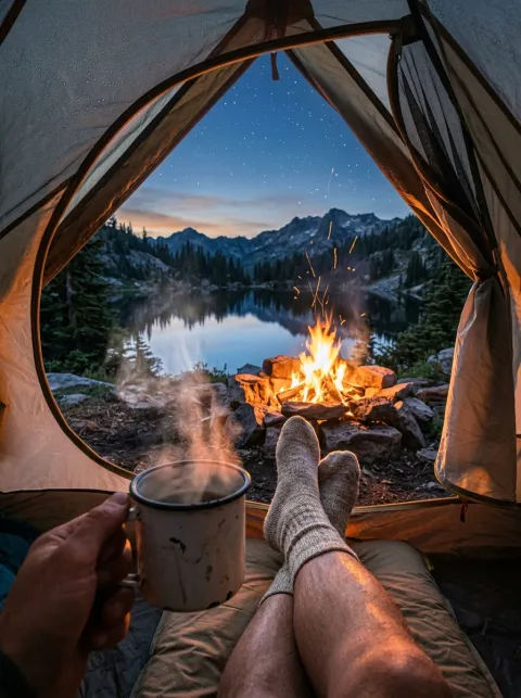 Camp alone in the wilderness.